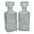 Vintage 1960s Brandon Square Glass Decanters- a Pair For Sale