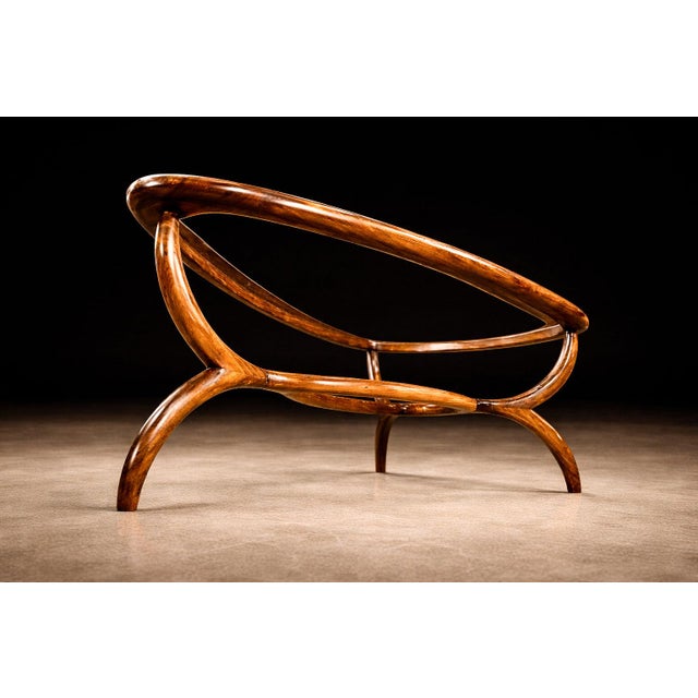 “Egg” Coffee Table in Caviuna Wood & Glass by Giuseppe Scapinelli, Brazil, 1950s For Sale - Image 13 of 15