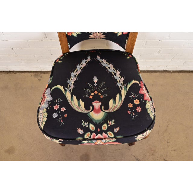 Wood William Doezema for Mastercraft Mid-Century Modern Hollywood Regency Burl Wood Dining Chairs, Set of Four For Sale - Image 7 of 11