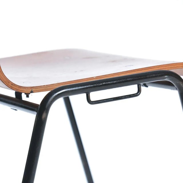 1960s German Teak Plywood Stacking Chair, 1960s For Sale - Image 5 of 13