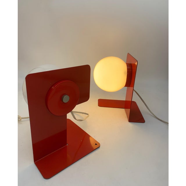1970s Table Lamps with Ball attributed to Sciolari, 1970s, Set of 2 For Sale - Image 5 of 6