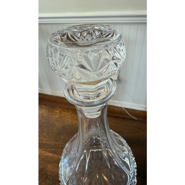 Transparent 1990s Fascination Cristal De’ Flandre Decanter With Five Cristal D’ Arques Masquerade Glasses For Sale - Image 8 of 18