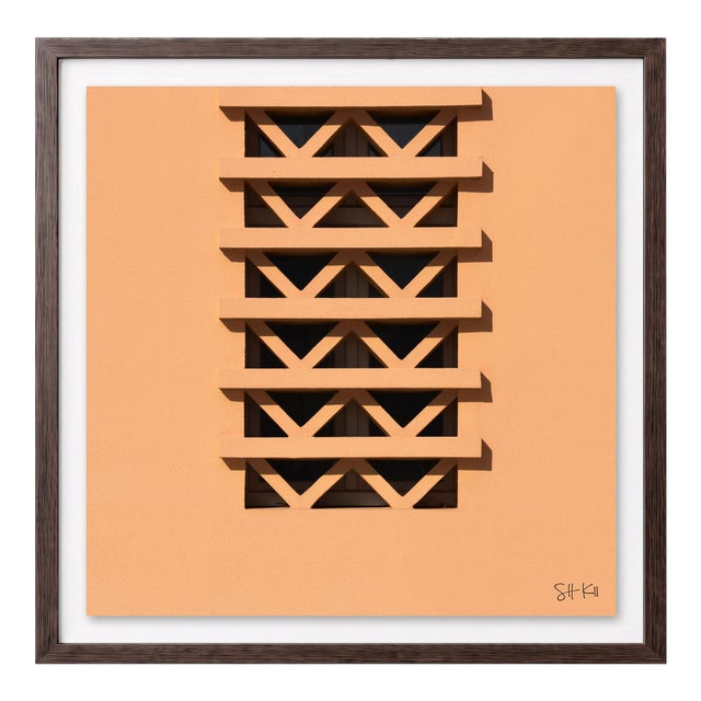 “Cascais 04” Giclee Archival Pigment Print 24x24 Framed in Walnut For Sale