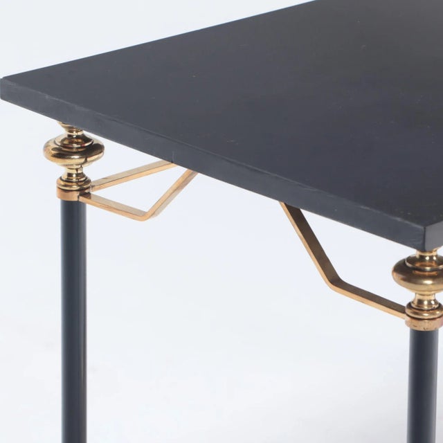 1940s A Two Tone Bronze Coffee Table With Black Stone Top in the Manner of Leleu. Circa 1945 For Sale - Image 5 of 7