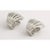 Silver 18 Kt White Gold and Diamond Omega Back Earrings Italian -2pcs For Sale - Image 8 of 8