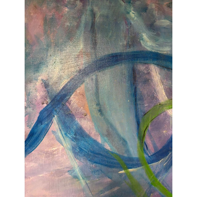 2000 - 2009 Large Vintage Contemporary Abstract Oil Painting 50 X48 For Sale - Image 5 of 18