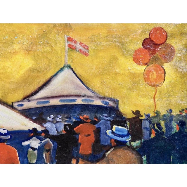 Danish Circus Painting by Jens Sorensen For Sale - Image 3 of 5