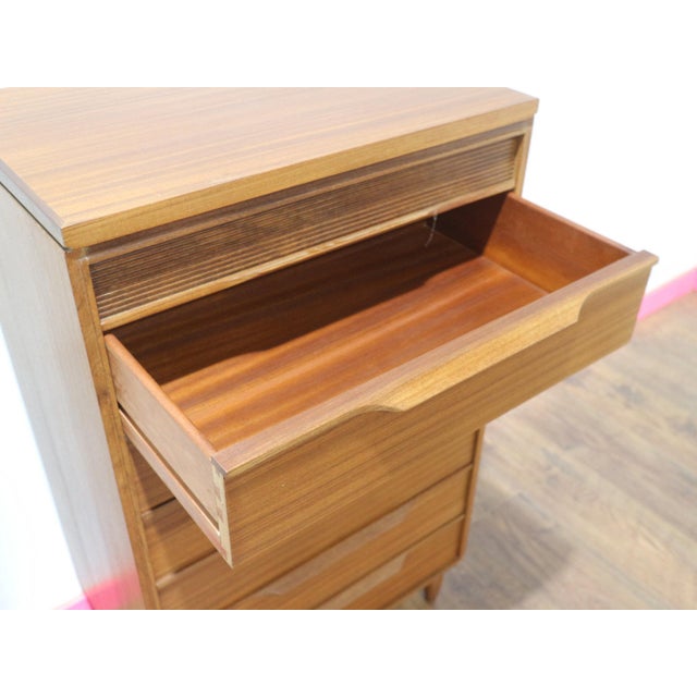 Mid 20th Century Mid Century Modern Vintage Dresser Chest of Drawers Tall Boy by White and Newton Danish Style For Sale - Image 5 of 12