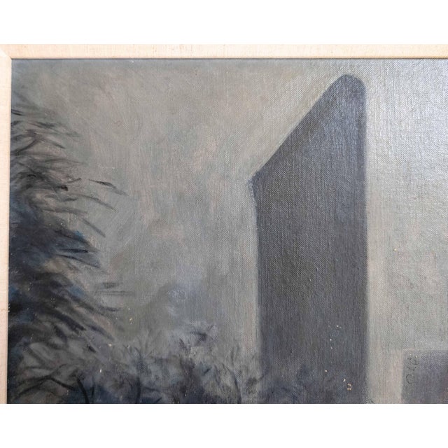 Mid-Century American Tonalist Nocturne Painting of Flatiron Building New York City For Sale - Image 9 of 15