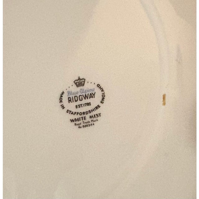 Mid 20th Century Purple and Blue Chinoiserie Blossom and Floral Wall Plate Curation, Set of 7 For Sale - Image 11 of 13