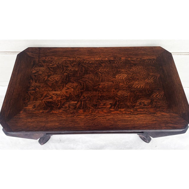 Art Deco Style Side Table in Natural Oak, 1950s For Sale - Image 17 of 18