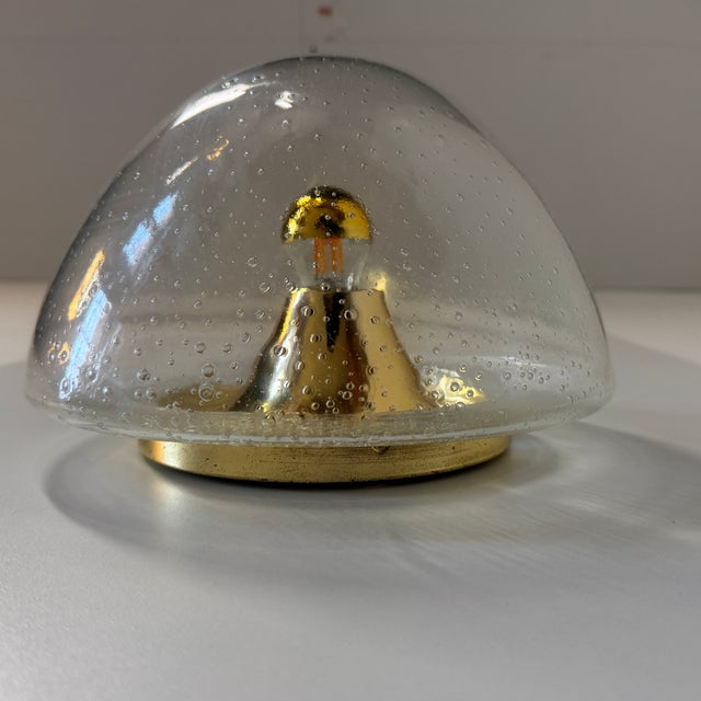 Bubble Glass Gold Ceiling or Wall Lamp from Hoffmeister, 1970s For Sale - Image 6 of 13