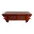 19th Century Qing Dynasty Chinese Dark Red Lacquer & Rattan Top Coffee Table For Sale