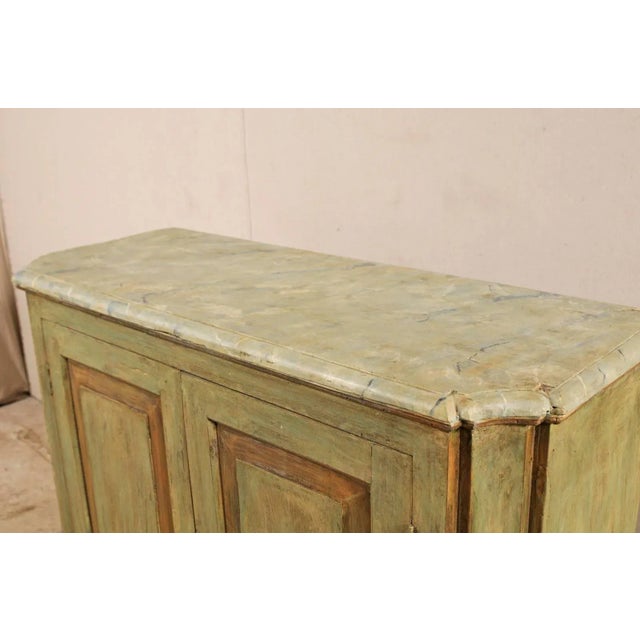 Wood Vintage Italian Style Two-Door Painted Wood Buffet For Sale - Image 7 of 10