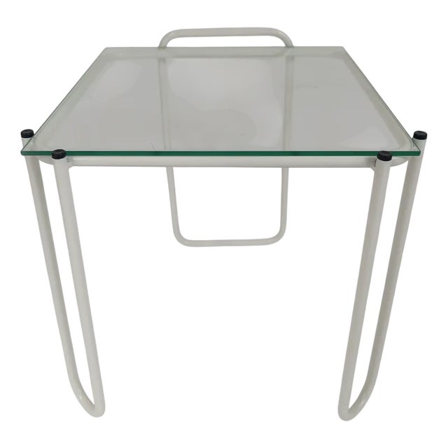 Vintage Side Table in Glass, 1980s For Sale