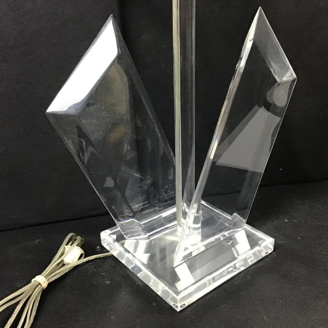 Mid 20th Century 1970s Signed Van Teal Acrylic Lucite Lamp For Sale - Image 5 of 8