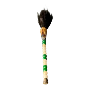 Antique Chinese Calligraphy Brush With Jade Handle