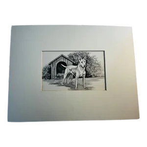 Vintage White Bull Terrior Print