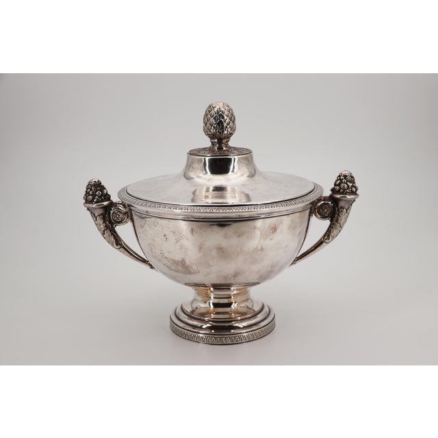 19th Century French Silver-Plated Tureen With Coat-of-Arms For Sale - Image 16 of 17