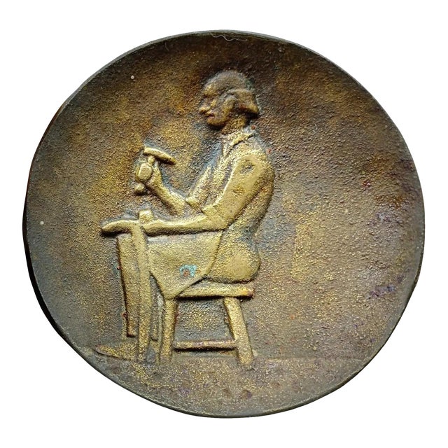 Vintage 20th Century Bronze Trinket Dish Signed "Clenget" For Sale