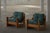 Swedish Modern Pine Lounge Chairs with Leather Armrests, 1970s, Set of 2 For Sale - Image 13 of 18
