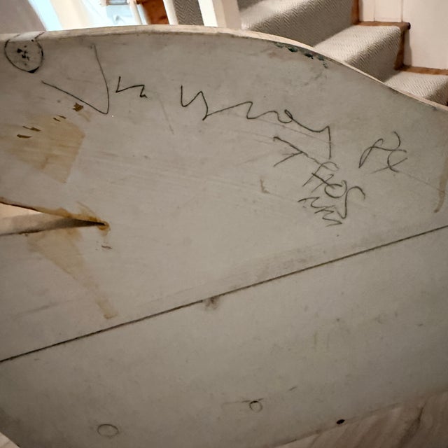 Wood Hand Painted Swan Bench For Sale - Image 7 of 10