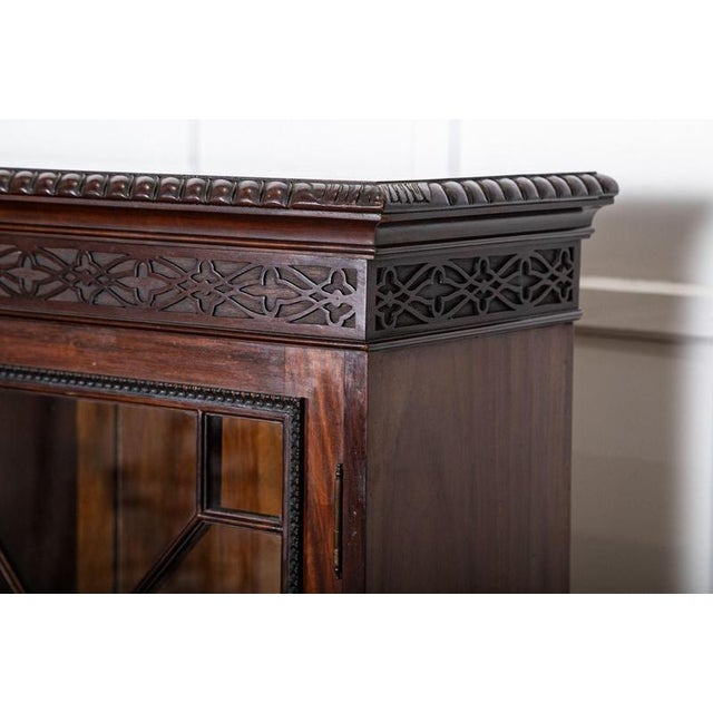 Large 19th Century English Mahogany Glazed Breakfront Bookcase, 1880 For Sale - Image 13 of 18