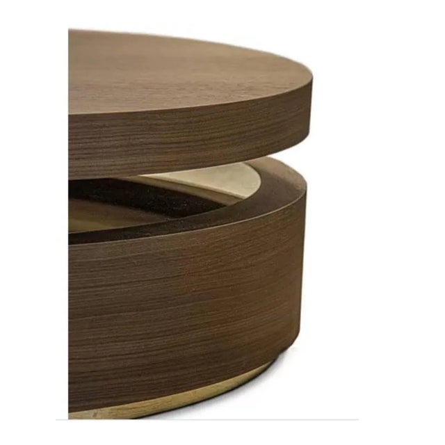 Contemporary Matt Walnut Ego Coffee Table by LK Edition For Sale - Image 3 of 5