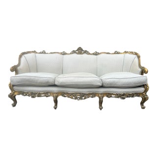 Mid 18th Century Large French Sofa in Louis XV Style For Sale