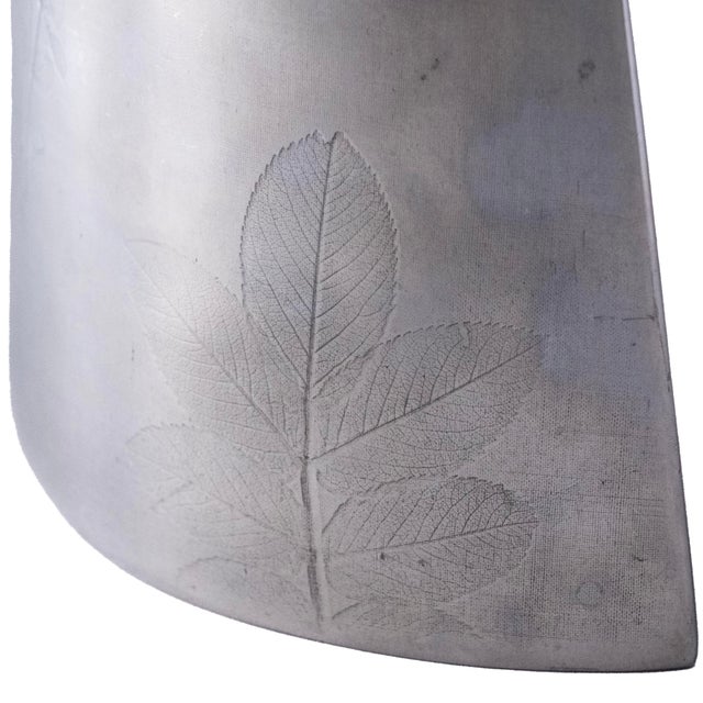 1980s Atelier B. Chaudron - Pewter Fern Vase For Sale - Image 5 of 9