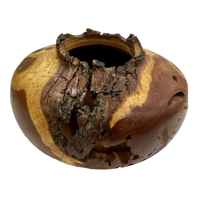 Natural Edge Collard Wood Turning Bowl For Sale