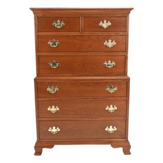 Stickley Chippendale Style Cherry Highboy Dresser | Newly Refinished For Sale