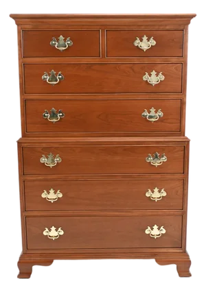 Stickley Chippendale Style Cherry Highboy Dresser | Newly Refinished