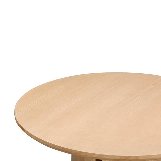 2020s Marlow Natural Wood Round Dining Table For Sale - Image 5 of 7