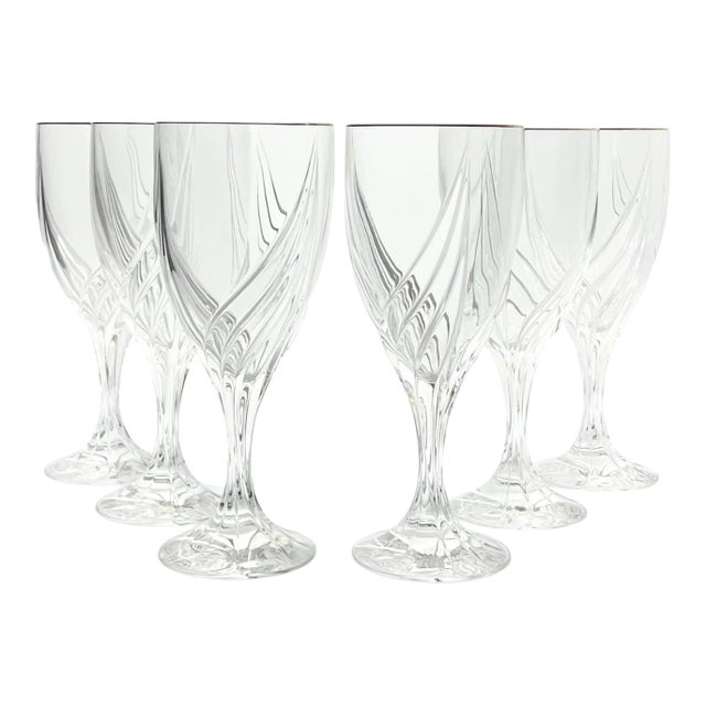 Lenox “Debut (Gold)” Crystal Iced Tea Glasses - Set of 6 For Sale