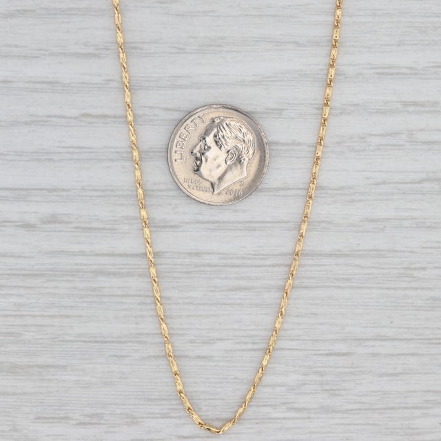 2010s Tube Chain Necklace 18k Yellow Gold 16" 1.2mm For Sale - Image 5 of 6