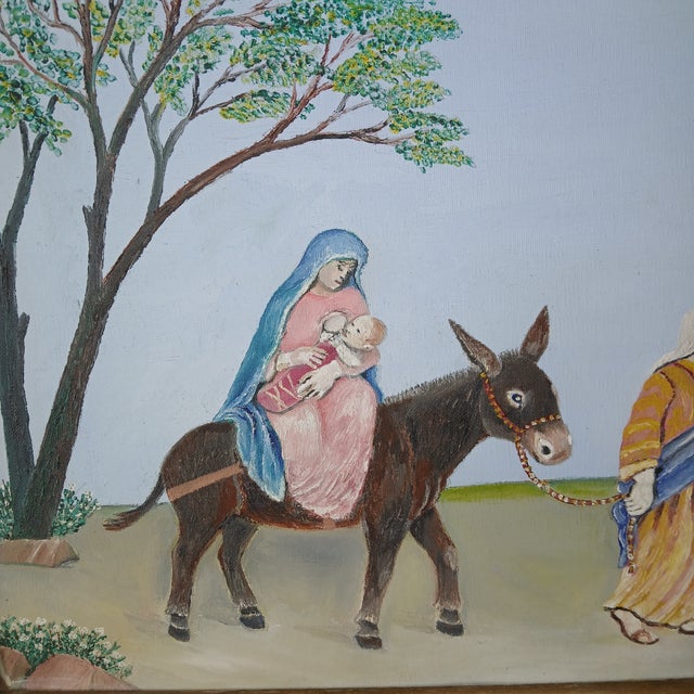 American Late 20th Century Andrea Badami - American Folk Artist - The Flight Into Egypt For Sale - Image 3 of 7