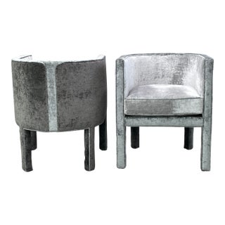 1970s French Modern Tub Chairs by Hubert Nicolas - A Pair For Sale