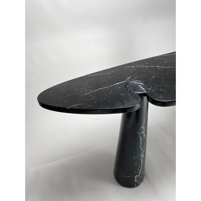 Vintage Italian Console Table in Black Marquina Marble by Angelo Mangiarotti, 1970s For Sale - Image 4 of 13