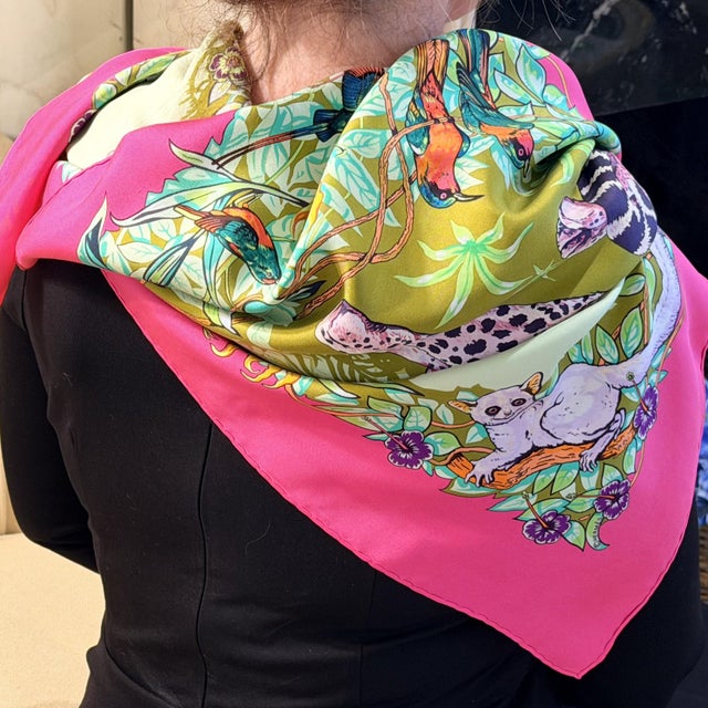 Hermes Carre 90 Jungle Love Silk Scarf For Sale - Image 13 of 13