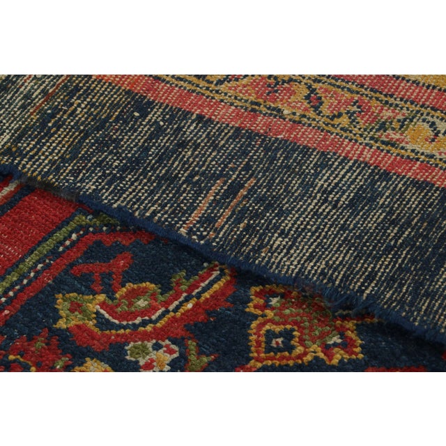 Textile Vintage Malayer Persian Rug, Red and Gold With Floral Medallion - Rug & Kilim For Sale - Image 7 of 7
