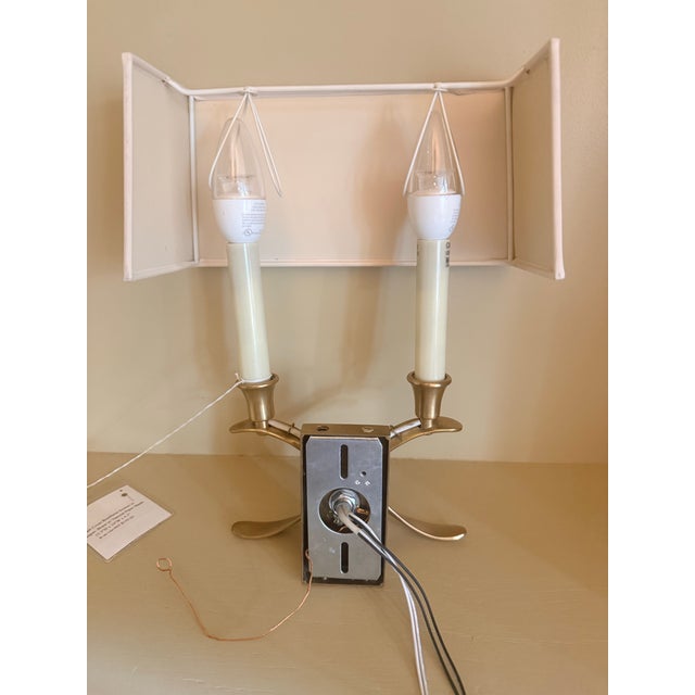 Visual Comfort Antique Brass Visual Comfort Small Cross Bouillette Sconce For Sale - Image 4 of 5