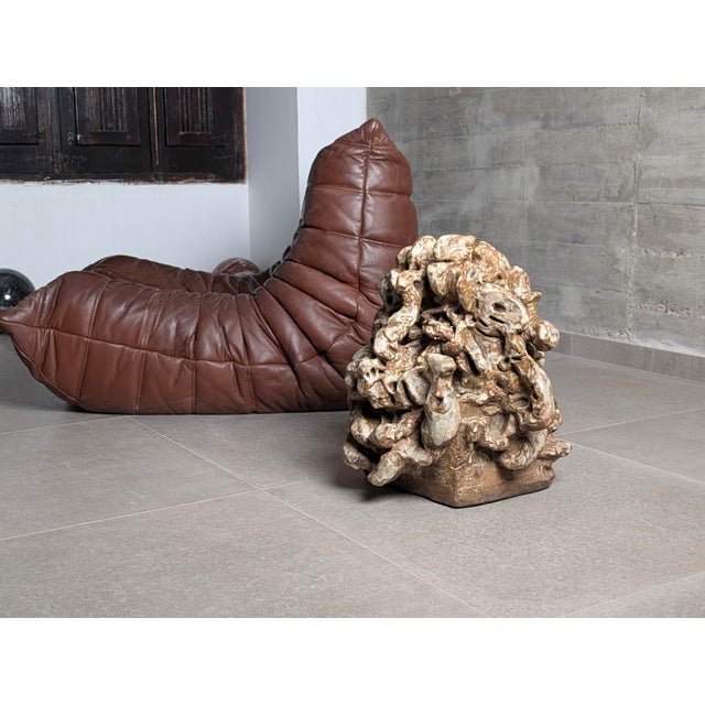 Large Organic Sculpture in Glazed Stoneware with Coral Forms, 2002 For Sale - Image 12 of 16