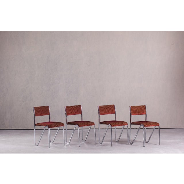 Vintage Steel Stacking Chairs, Germany, 1980s, Set of 4 For Sale - Image 13 of 13