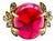 Bochic "Orient" Vintage African Ruby & Diamond Ring Set In 18K Yellow Gold For Sale