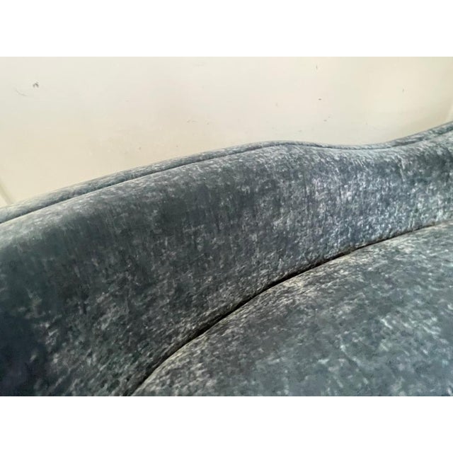 Textile Vincent Modern Curved Upholstered Sofa For Sale - Image 7 of 10