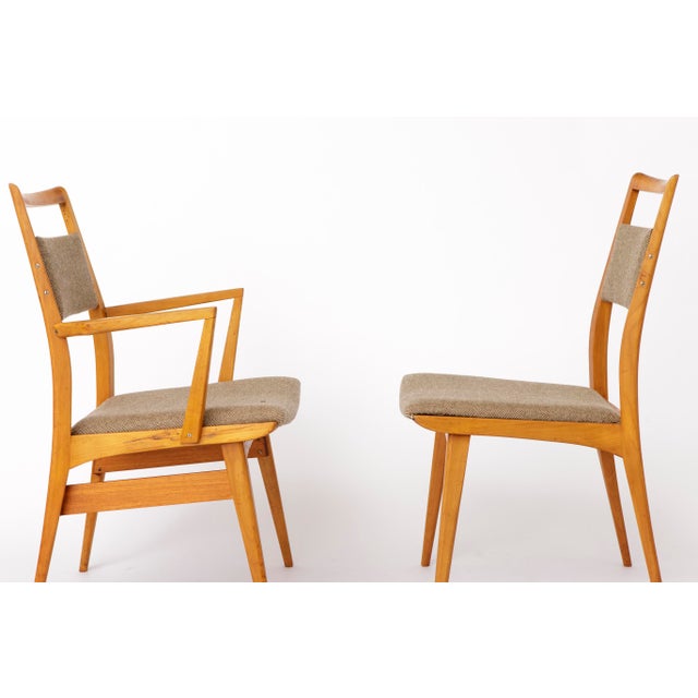 Vintage German Chairs in Beech, 1970s, Set of 3 For Sale - Image 6 of 10