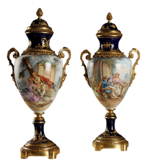 Sèvres Porcelain Vases, Set of 2