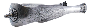 Claw-Shaped Silver Ice Tongs with Engraving and Application