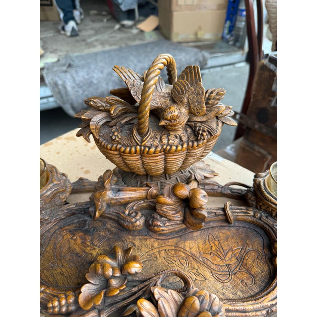 19th Century Black Forest Carved Inkwell For Sale - Image 5 of 5